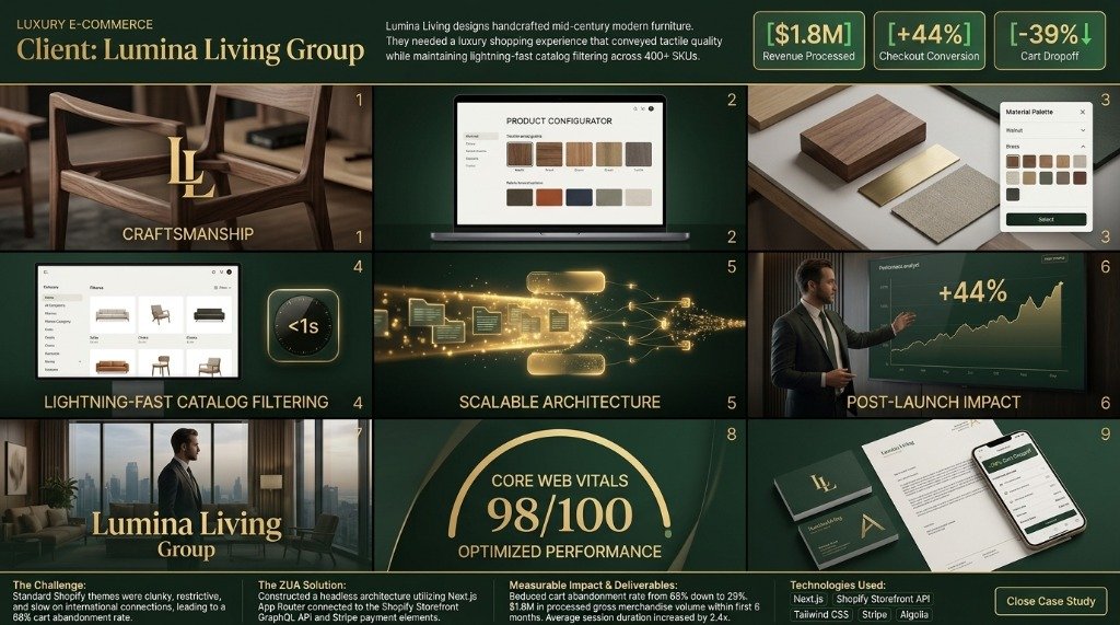 Lumina Living Decor - ZUA Digital Project Mockup